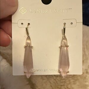 Kendra Scott Blush Pink Drop Earrings